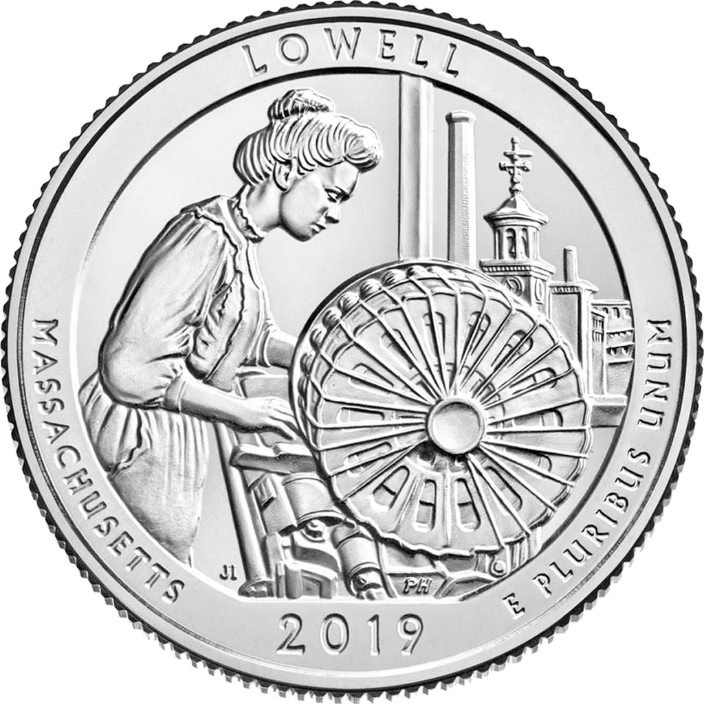 2019-D Lowell (Massachusetts) USA National Parks Quarter Uncirculated (MS-60)