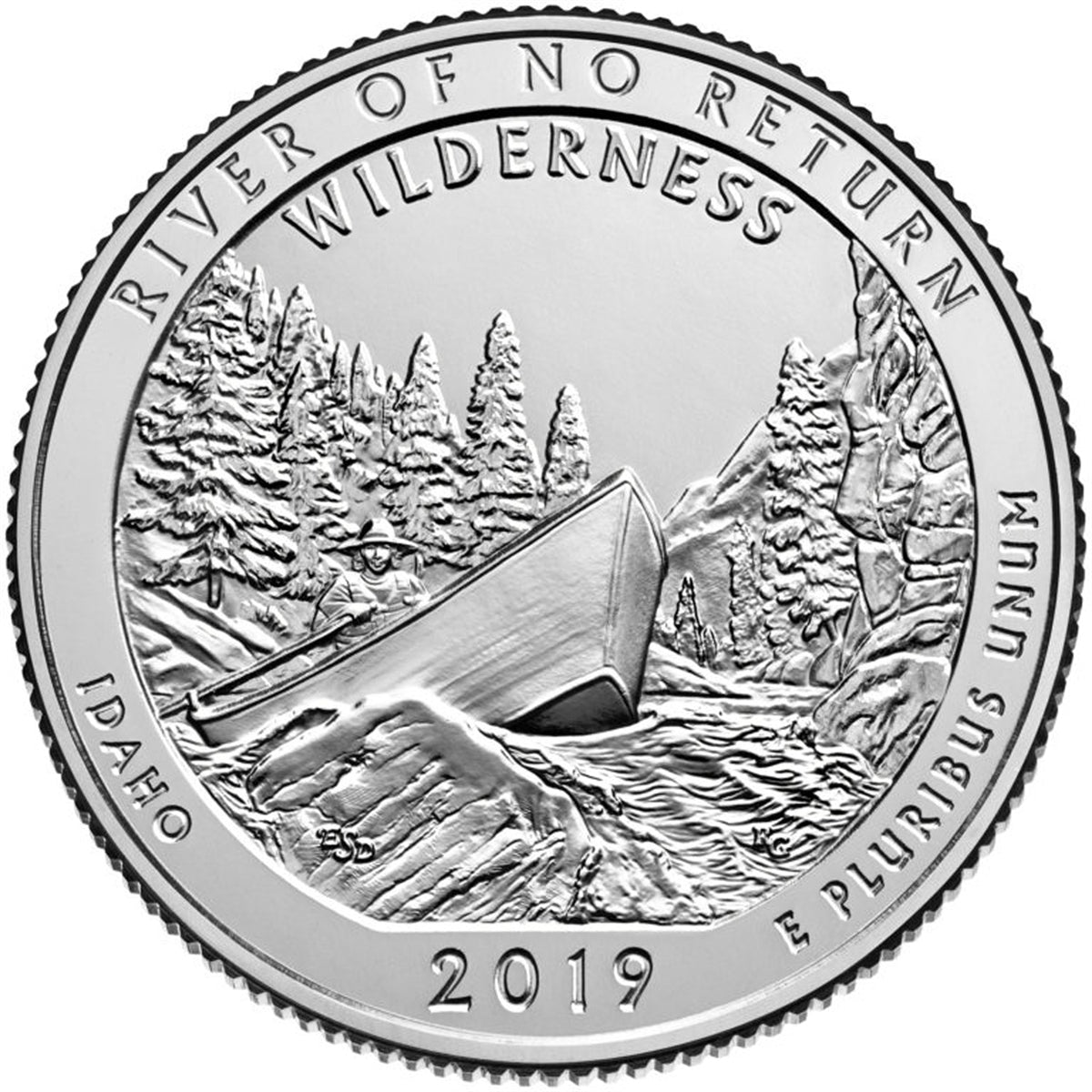 2019-P River Of No Return (Idaho) USA National Parks Quarter Uncirculated (MS-60)