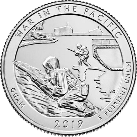 2019-D War in the Pacific (Guam) USA National Parks Quarter Uncirculated (MS-60)