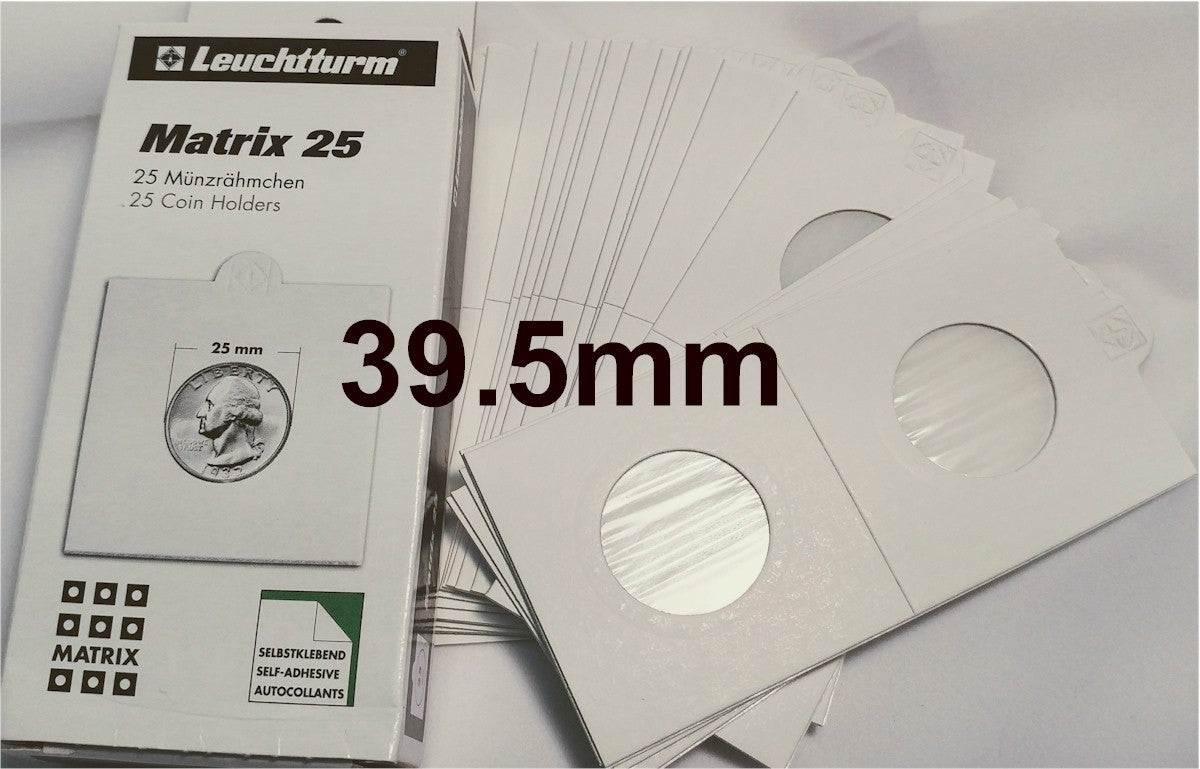 25 x Self-Adhesive Cardboard 2x2 Holders - Misc size - 39.5mm