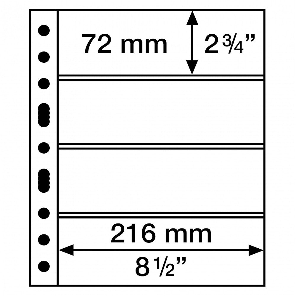 Pack of 5x 4 Pocket Sheets - fits Numis Grande Album GRANDE4C.