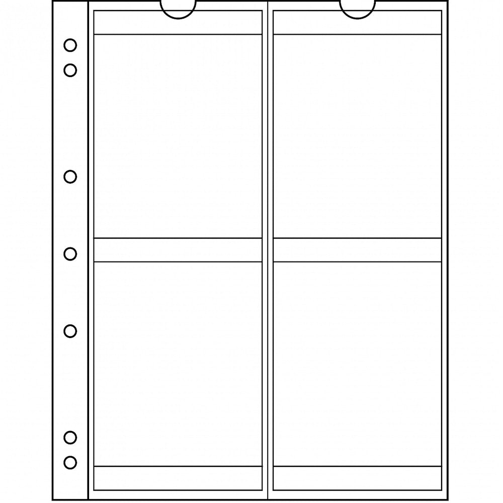 4 Pocket Page Sheet for Numis 4-Ring Binder (pack of 5) NH4