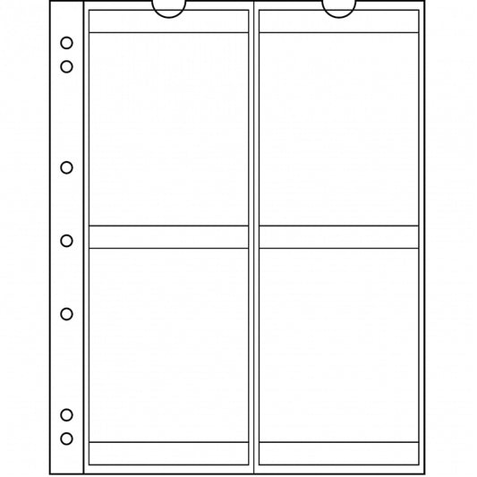 4 Pocket Page Sheet for Numis 4-Ring Binder (pack of 5) NH4