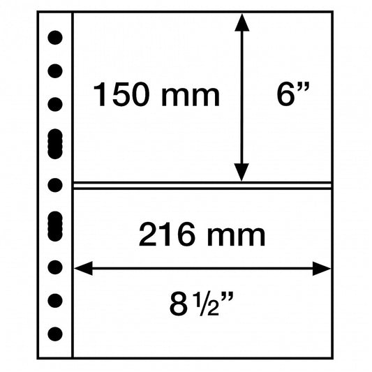 Pack of 5x 2 Pocket Page - fits Numis Grande Album GRANDE2C.