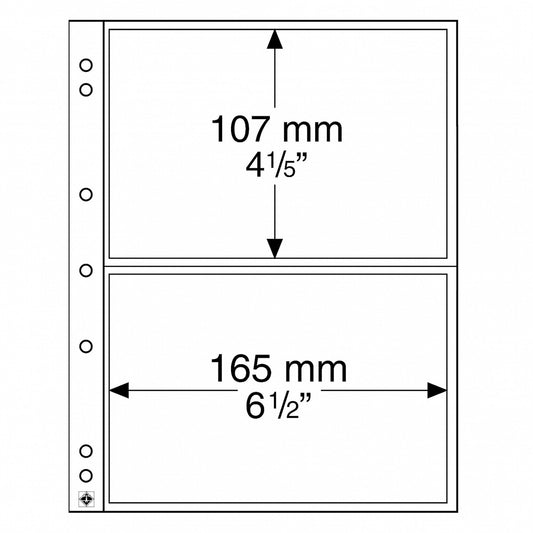 2 Pocket Page Sheet for Numis 4-Ring Binder (pack of 10) Numis 2C