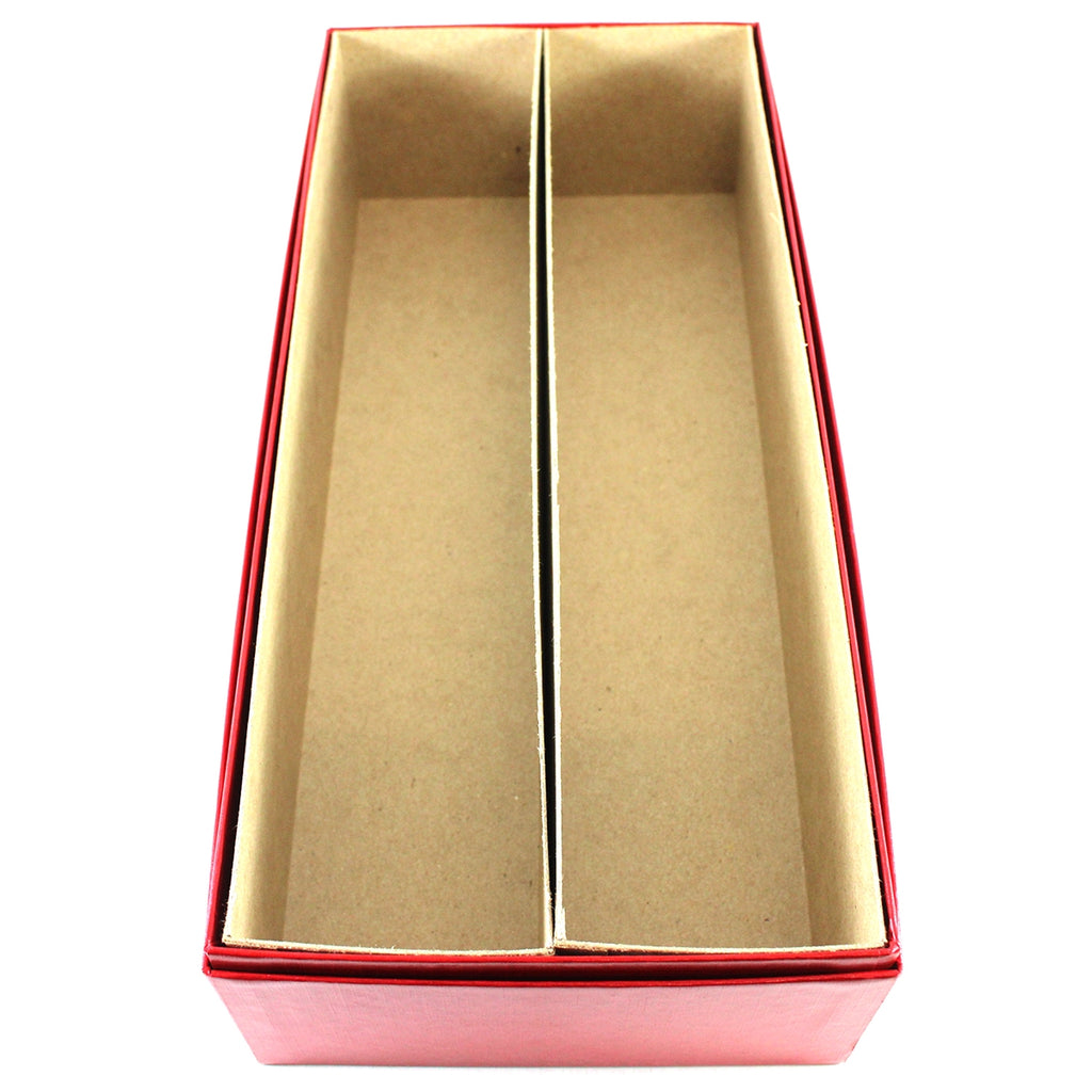 10 Inch Storage Box for Crown-size Holders or ICCS Certified Coins - Double Row (Red)