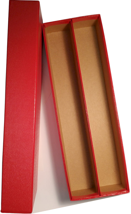 14 inch Storage Box for cardboard 2x2 holders - double row. (Large Red or Black)