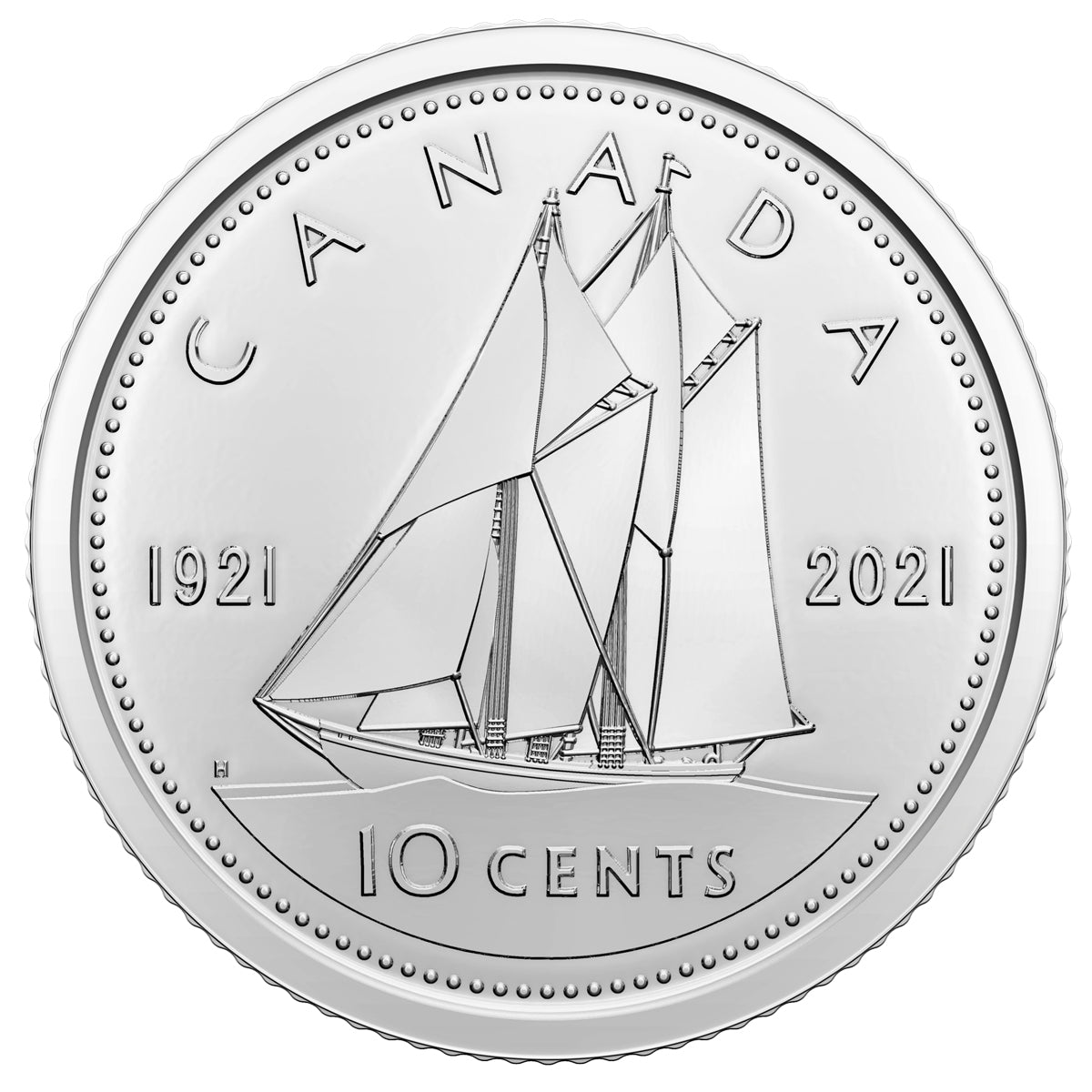 2021 Canada 10-cents 100th Anniversary of Bluenose Special Wrap Roll Set (3 Rolls)