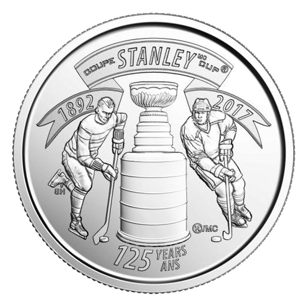 2017 Canada 25-cent 125th Ann. Stanley Cup Special Wrap Roll of 40pcs