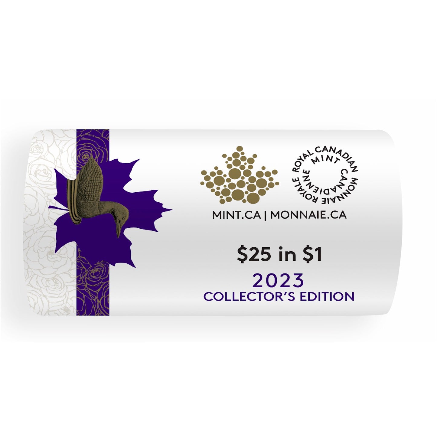 2023 Canada QEII Collector's Edition Loon Dollar Special Wrapped Roll of 25pcs