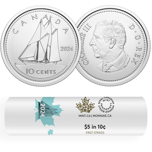 2024 Canada 10-cent Special Wrapped Roll of 50pcs