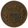 1864 Large Motto USA 2-cents F-VF (F-15)