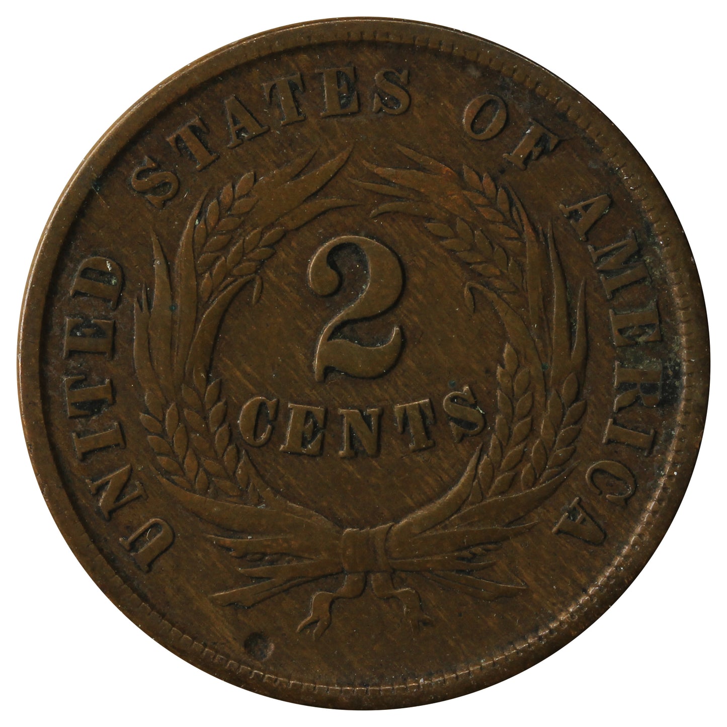 1864 Large Motto USA 2-cents F-VF (F-15)