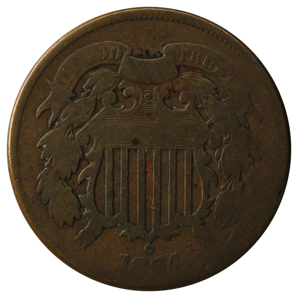 1864 Large Motto USA 2-cents G-VG (G-6)