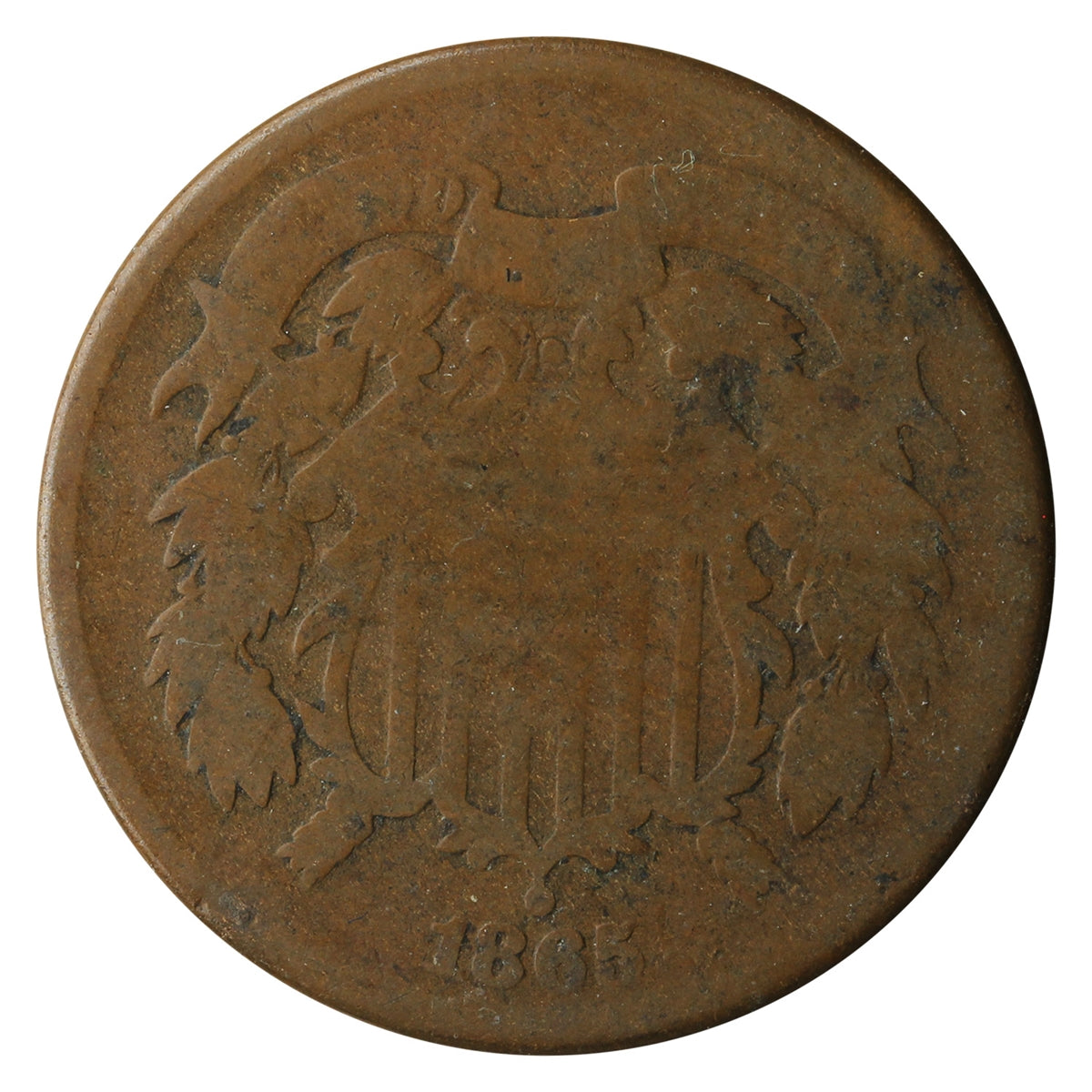 1865 USA 2 Cents About Good (AG-3)