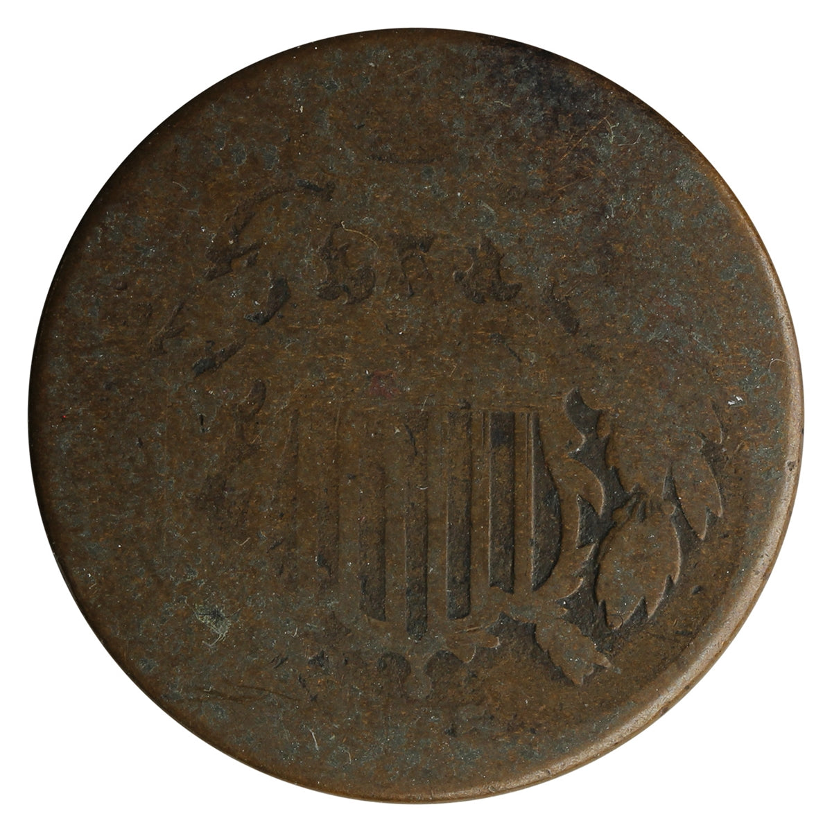 1865 USA 2 Cents Filler