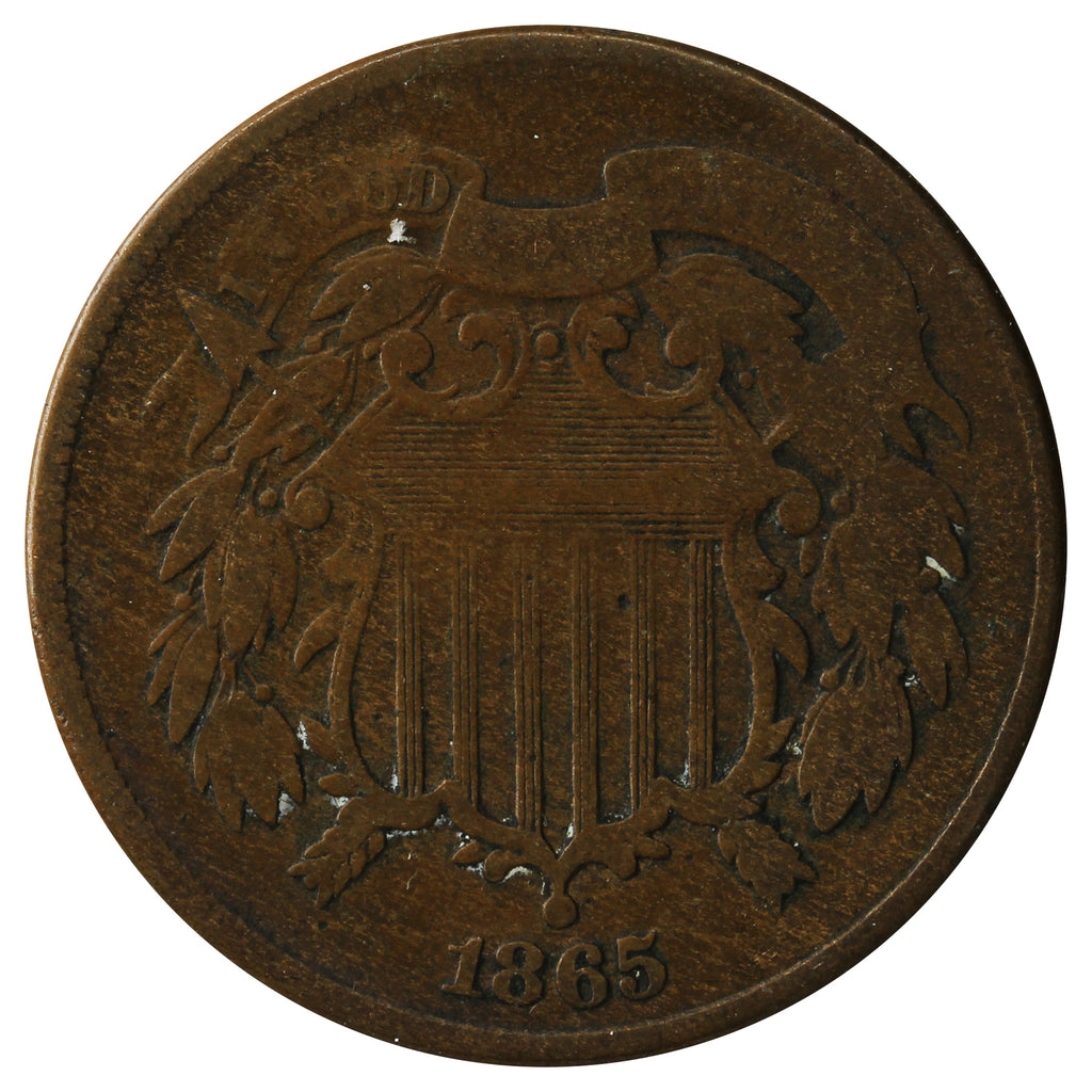 1865 USA 2 Cents Fine (F-12)