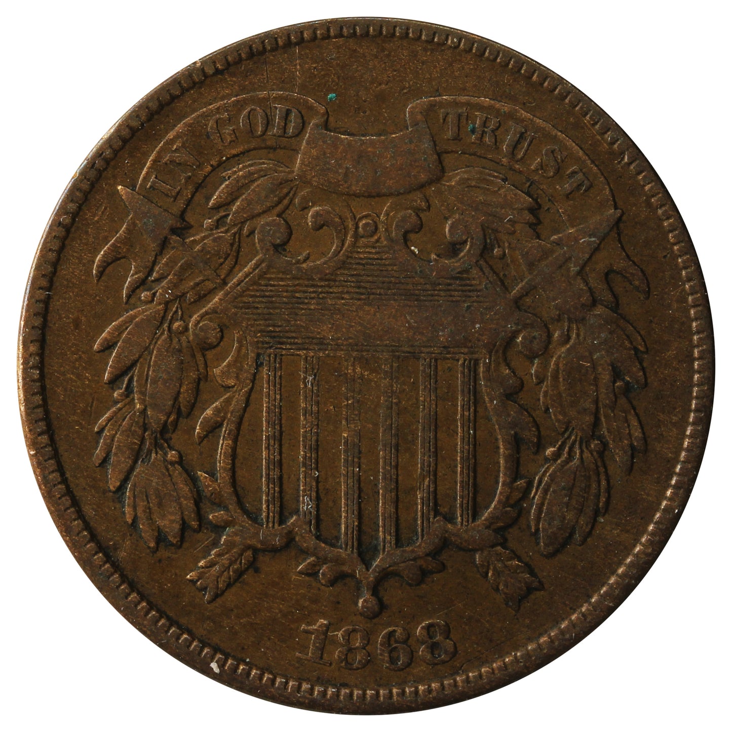 1868 USA 2 Cents F-VF (F-15)