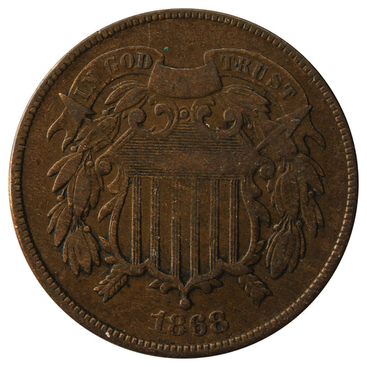 1868 USA 2 Cents F-VF (F-15)