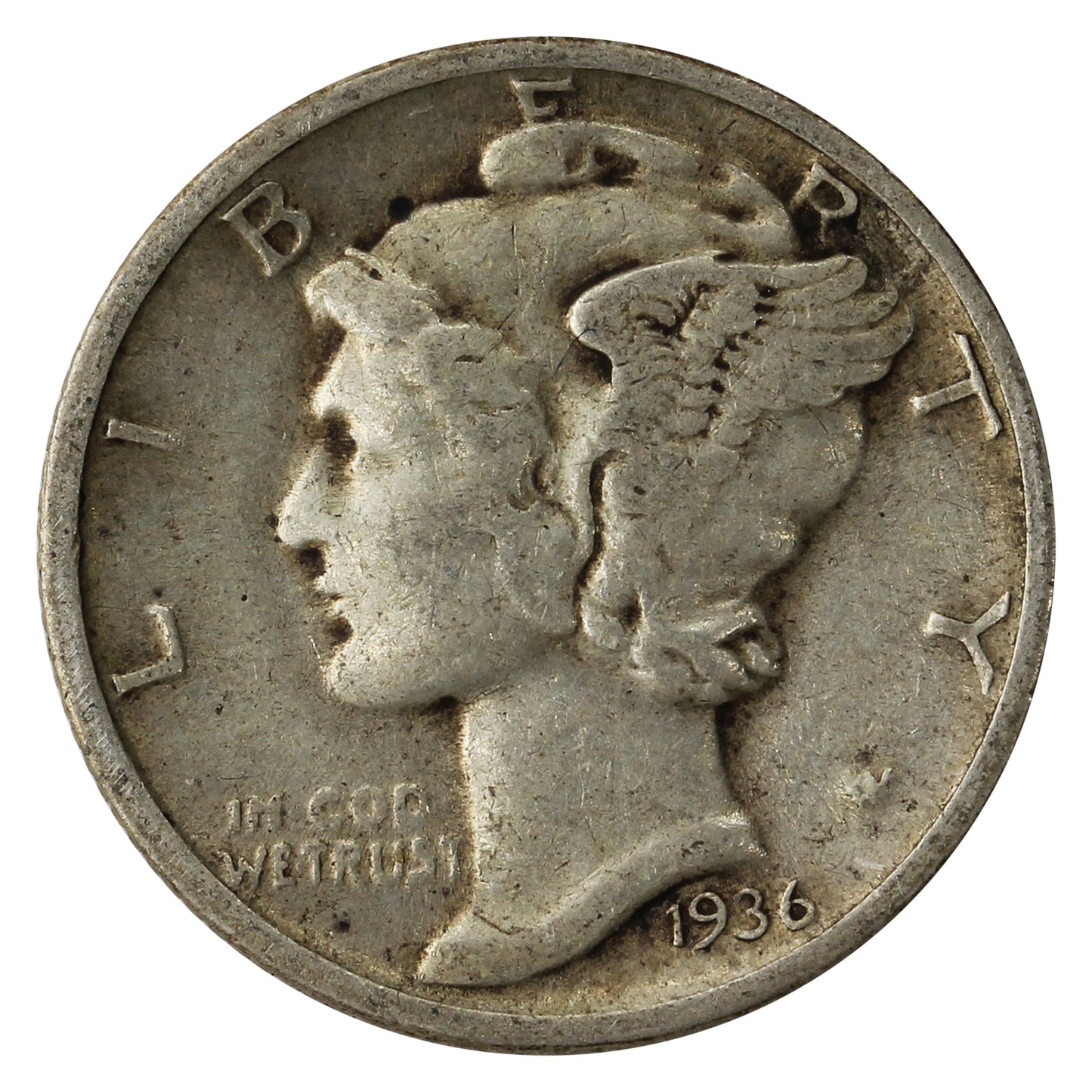 1936 USA Dime Very Fine (VF-20)