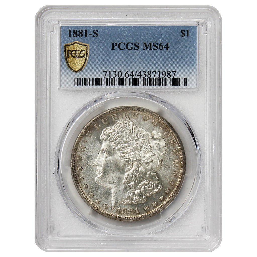 1881 S USA Dollar PCGS Certified MS-64