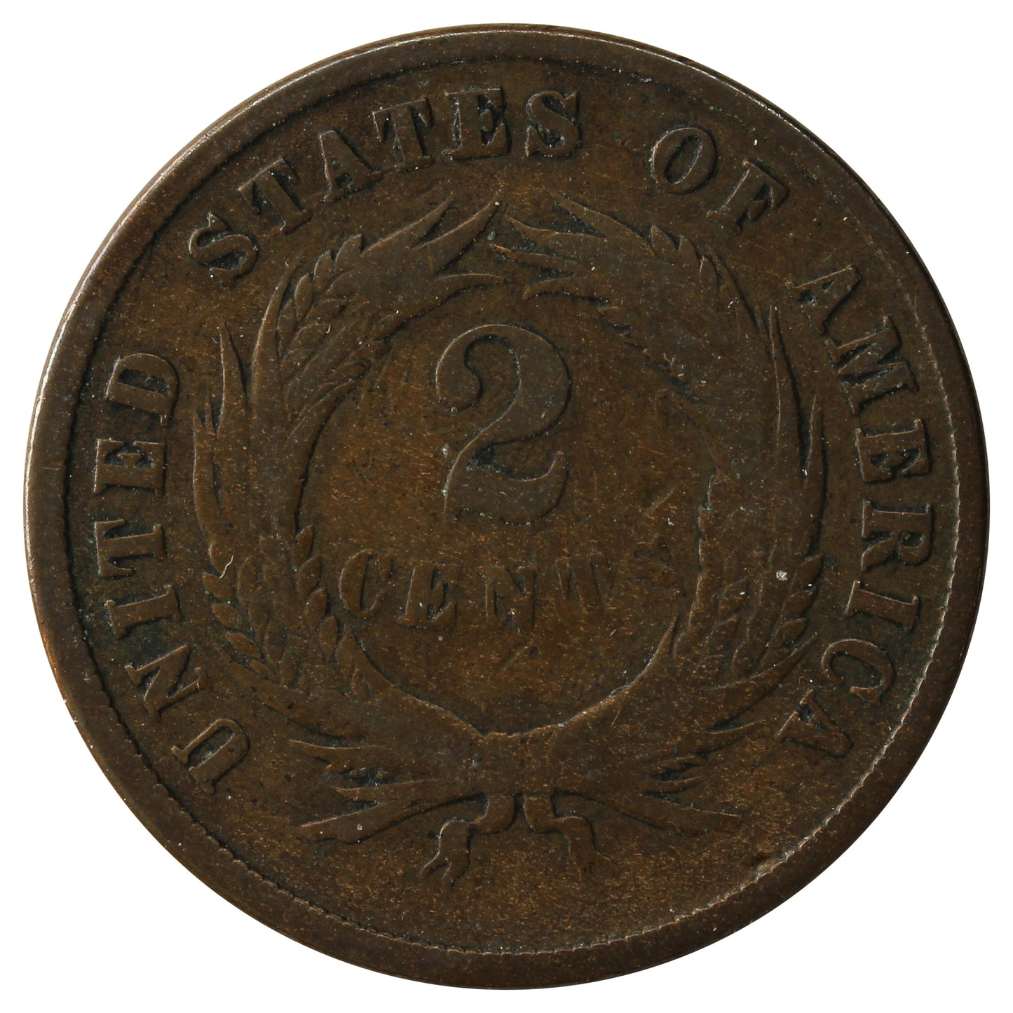 1870 USA 2 Cent G-VG (G-6)