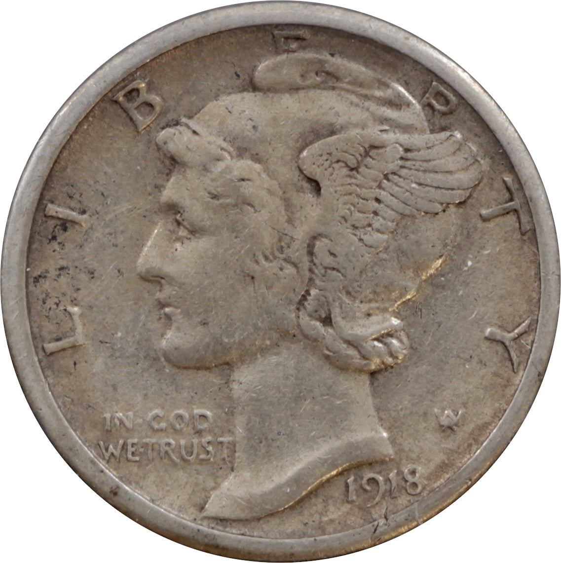 1918 S USA Dime VF-EF (VF-30)