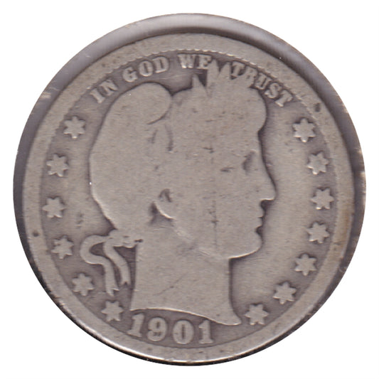 1901 USA Quarter About Good (AG-3)