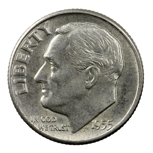 1955 D USA Dime Circulated