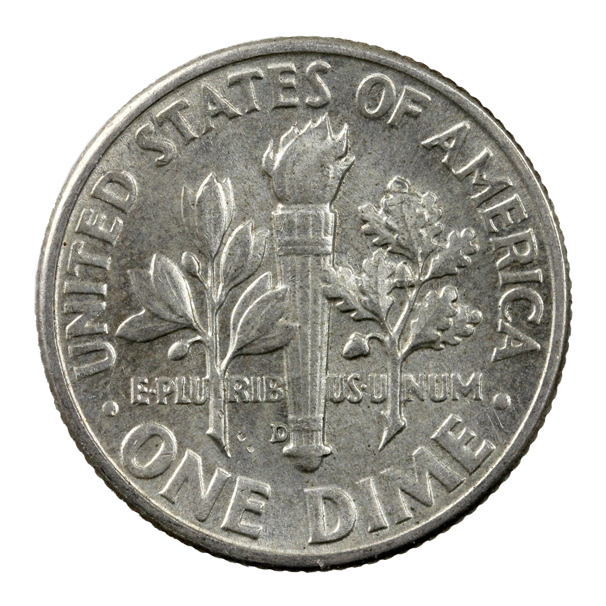 1955 D USA Dime Circulated