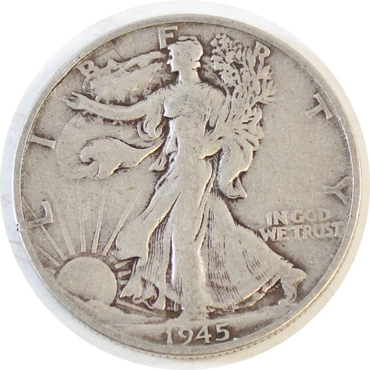 1945 S USA Half Dollar Circulated