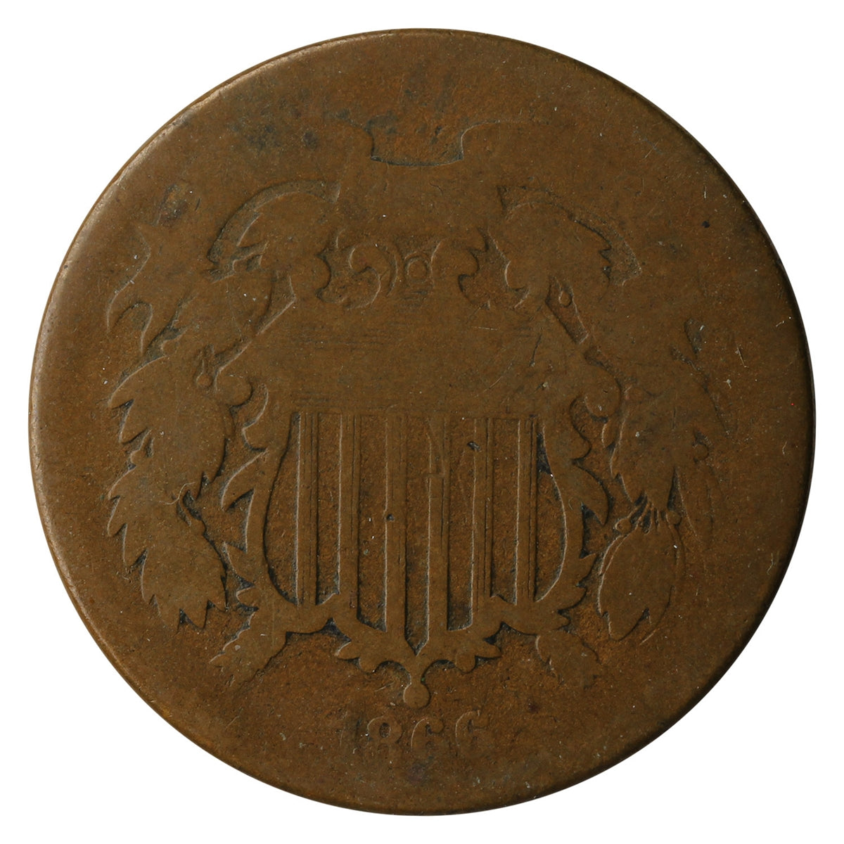 1866 USA 2 Cents About Good (AG-3)