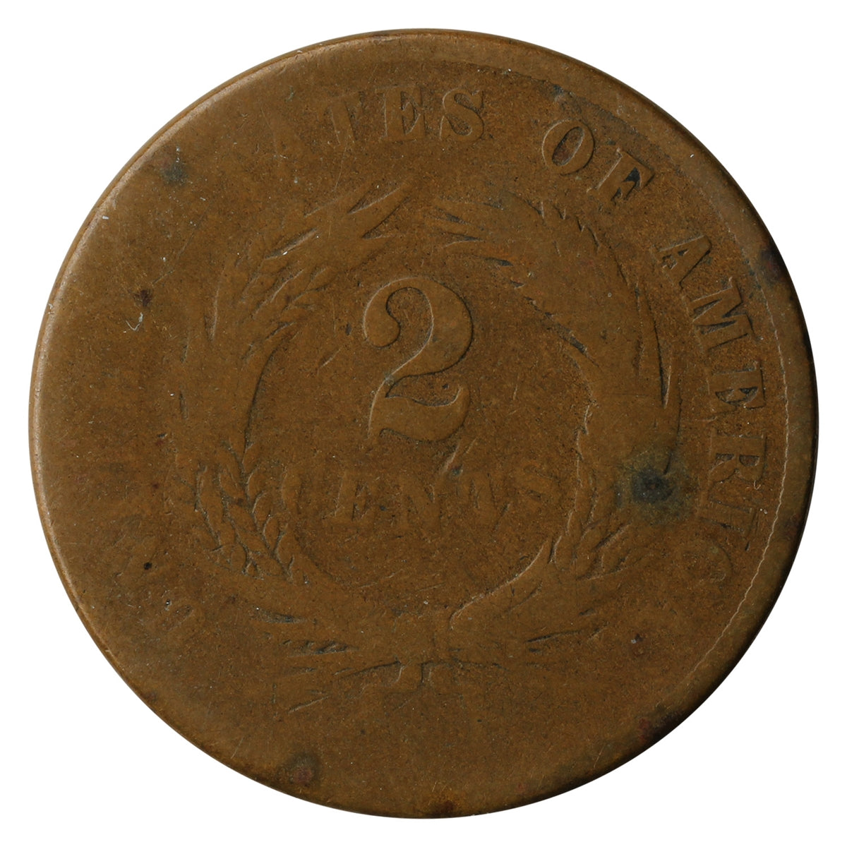 1866 USA 2 Cents About Good (AG-3)