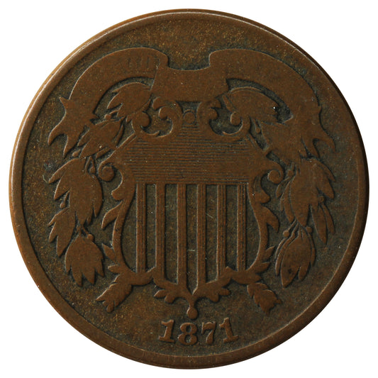 1871 USA 2 Cents Good (G-4)