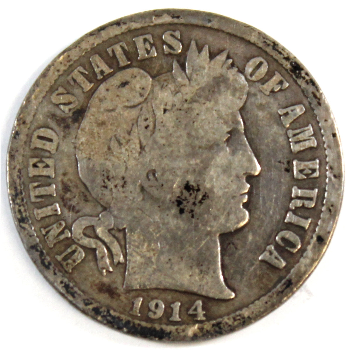 1914 D USA Dime G-VG (G-6)