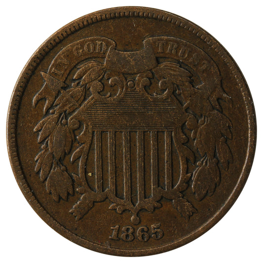 1865 USA 2 Cents F-VF (F-15)