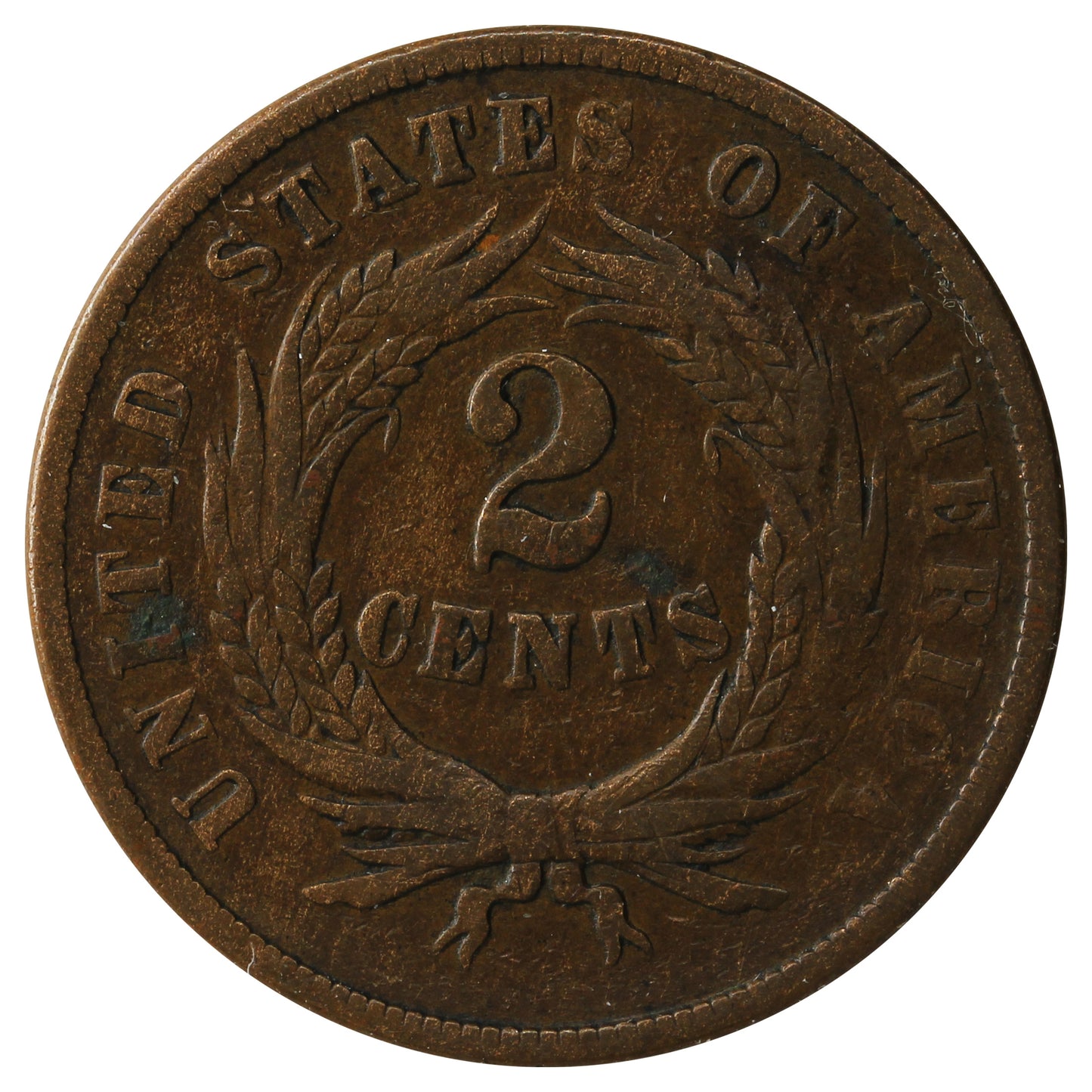 1865 USA 2 Cents F-VF (F-15)