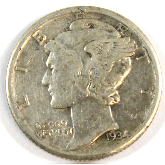 1934 USA Dime VF-EF (VF-30)