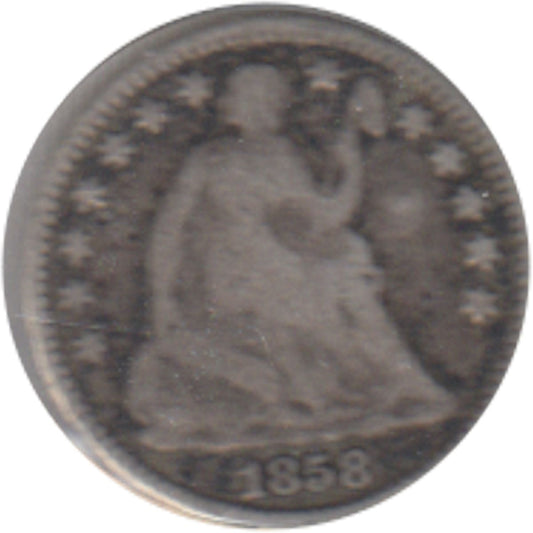 1858 USA Half Dime Good (G-4)