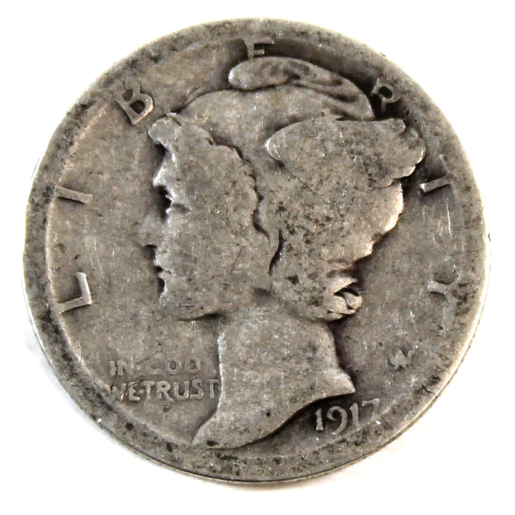 1917 S USA Dime Circulated