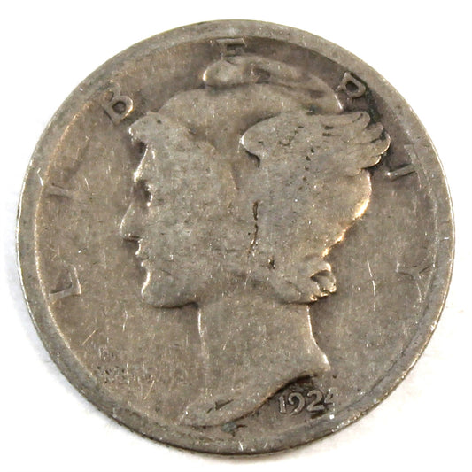 1924 D USA Dime Circulated