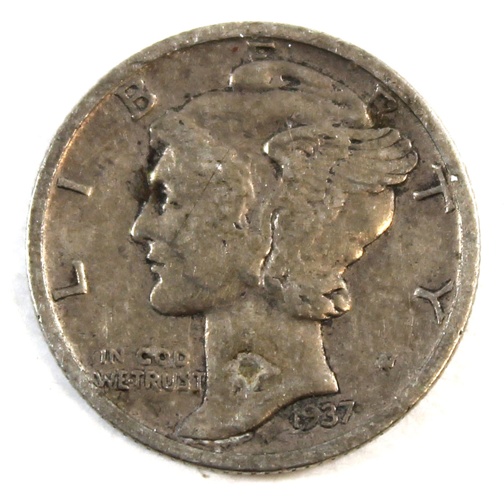 1937 S USA Dime Circulated