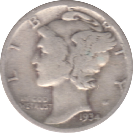 1934 USA Dime Circulated