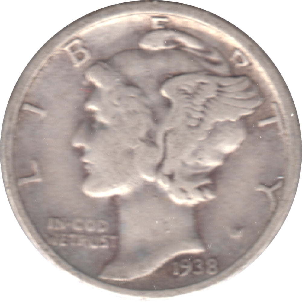 1938 S USA Dime Circulated