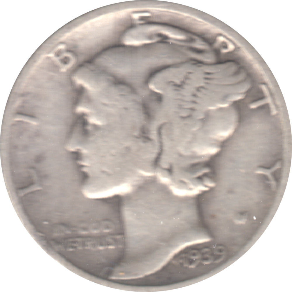 1939 D USA Dime Circulated