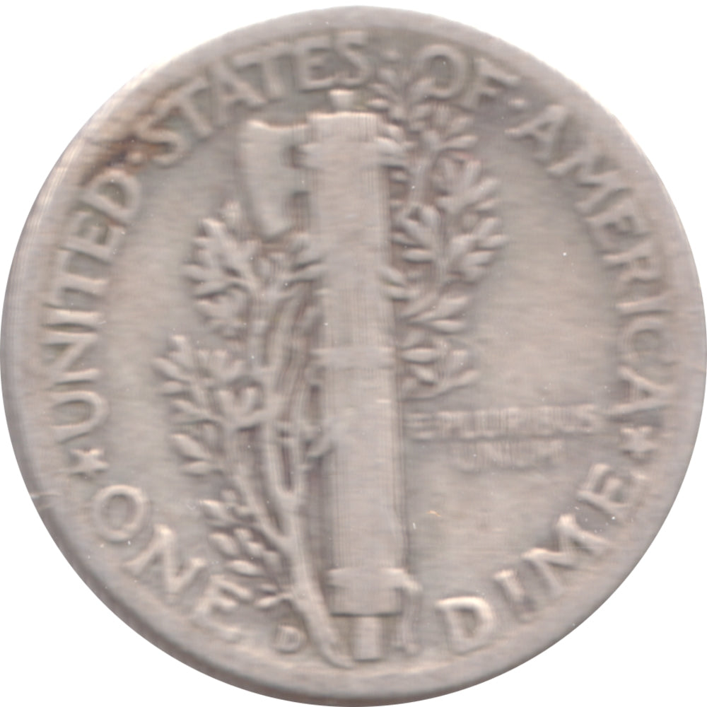 1942 D USA Dime Circulated