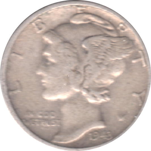 1943 USA Dime Circulated