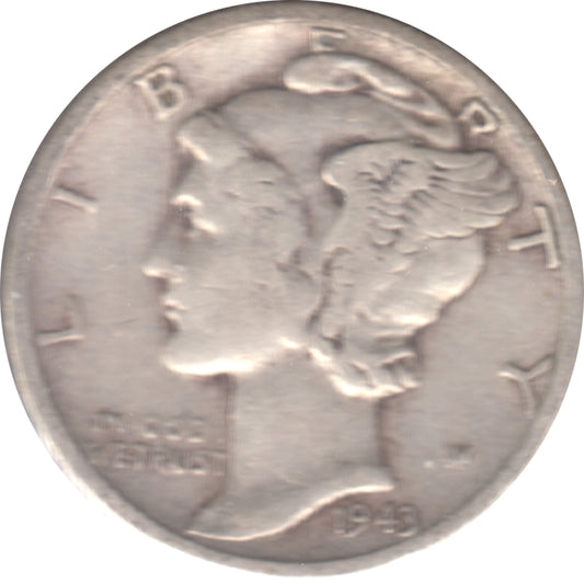 1943 S USA Dime Circulated