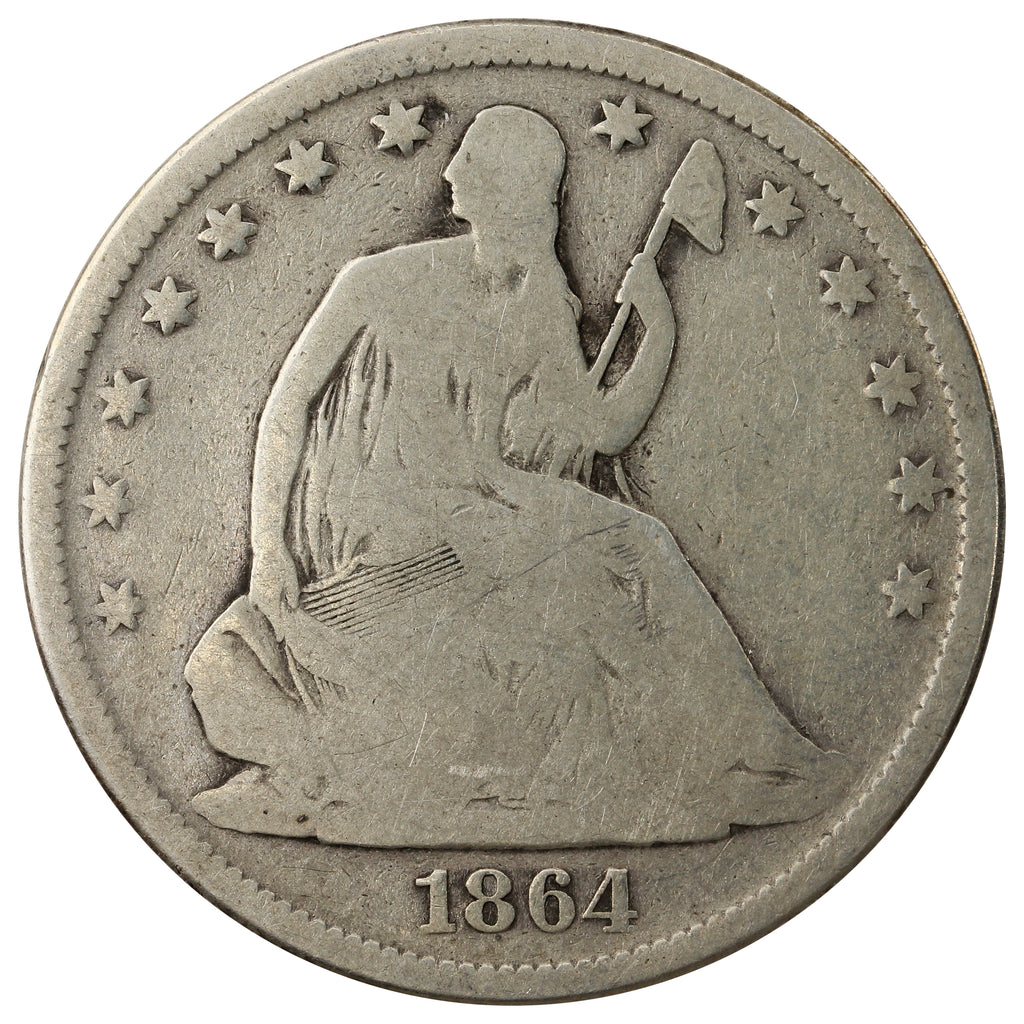 1864 S USA Half Dollar G-VG (G-6) $