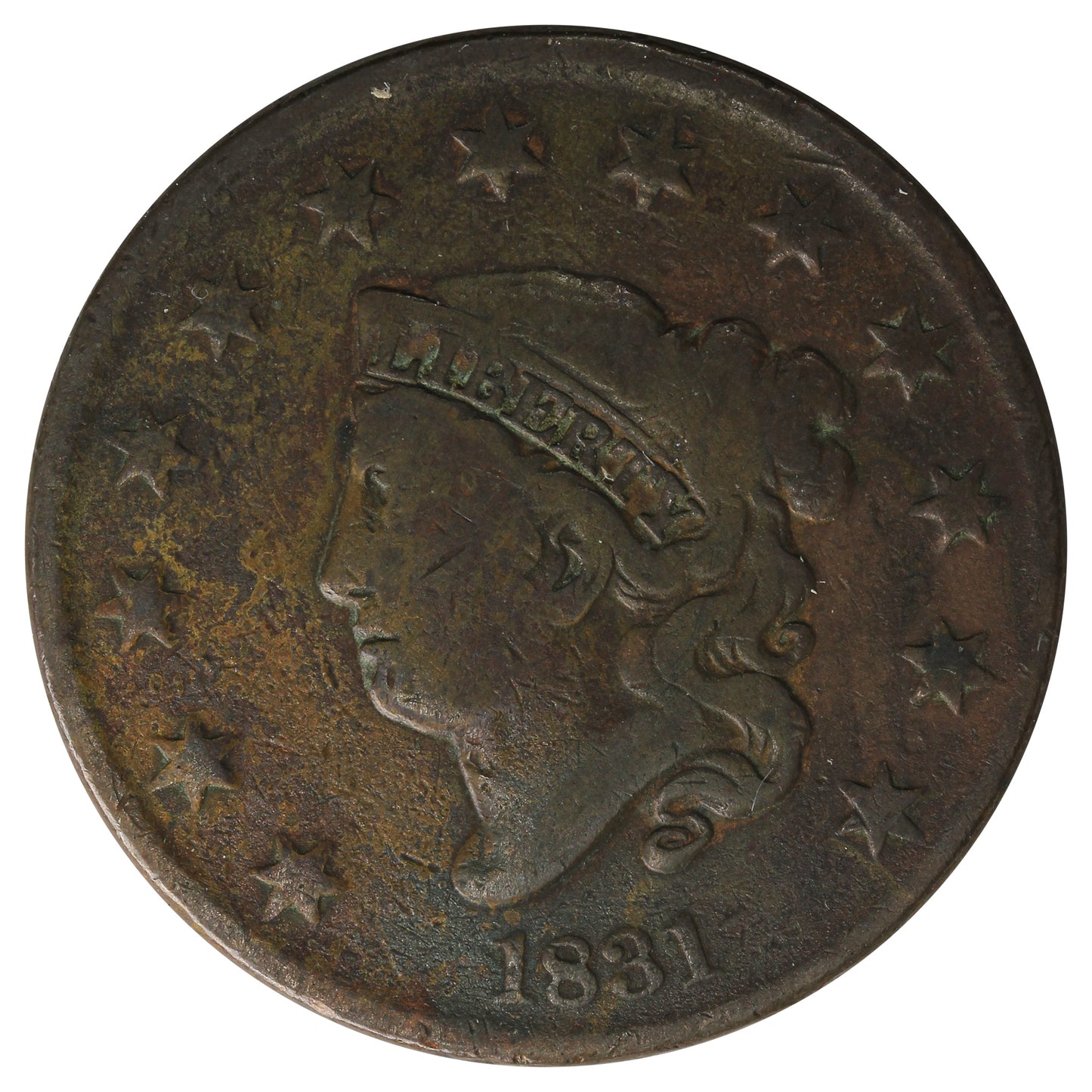 1831 Medium Letters USA Cent VG-F (VG-10) $